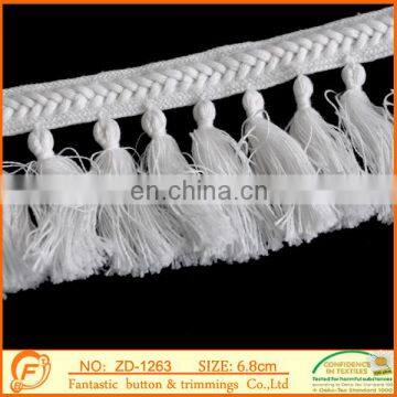 white color tassel braid for garment