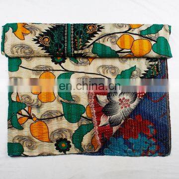 indian handmade cotton throw printed bedspread patchwork quilts