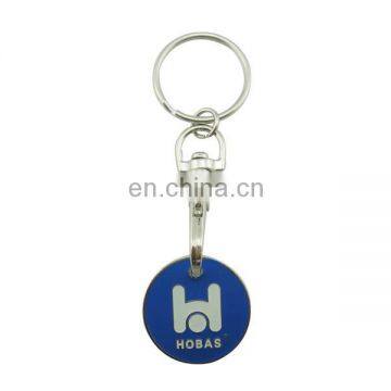 custom metal round soft enamel trolley token with letter