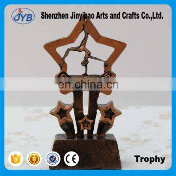 Five star cheap price resin sports women gymnastic trophy