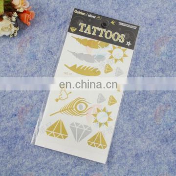 Gold foil temporary tattoo sticker