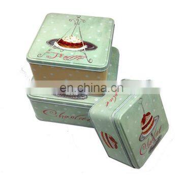 Custom Square Small Gift Metal Chocolates Biscuits Cookies Cake Tin