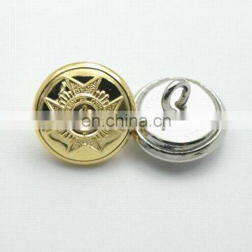 17mm Shiny gold custom military button