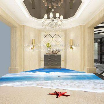 Solvent free self leveling clear epoxy 3D flooring