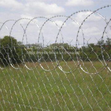 hot dipped galvanized razor barbed wire security fence wire