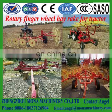 Trailer mounted hydraulic lifter wheel 4 discs hay rake