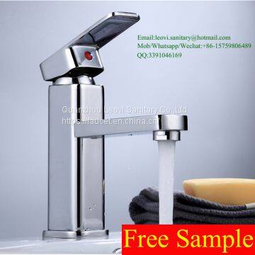 Wholesale and Retail Deck Mount Waterfall Basin Bathroom Faucet Vanity Vessel Sinks Mixer Tap Cold and Hot Water Tap