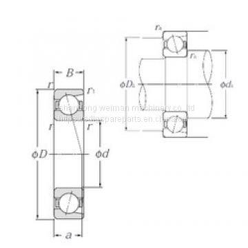 Pressed Steel Cages Single-Row Angular Contact Ball Bearings