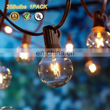 110V 220V G40 Globe String Lights for Holiday Party Patio Decoration