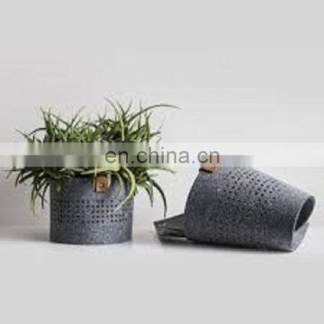 beatiful felt cover for flower pot put on table