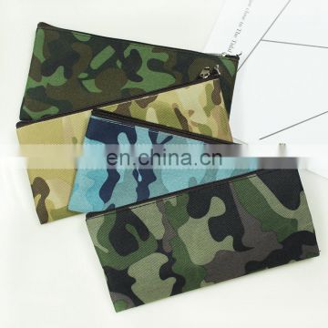 Students Camouflage Pencil Bags Children Canvas Pencil Case 4colors