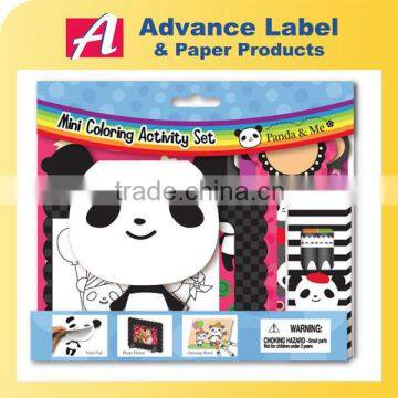 Kids Gift Stationery Photo frame Crayon Sticker Note pad Panda Animals Mini Coloring Activity kit Drawing set