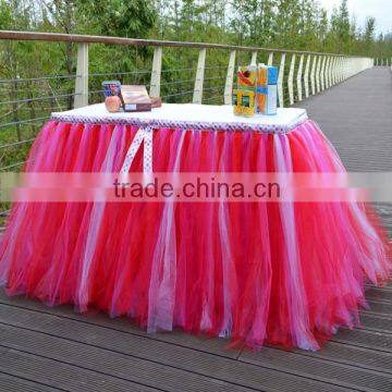 Home Decoration Tutu Tulle Table Skirt Cover Green SD103 photo-5