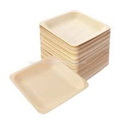 Disposable Plates 100% Compostable & Biodegradable 5 Inch Birch Wood Square