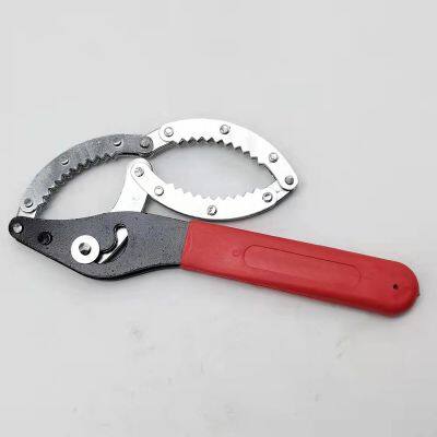 Adjustable oil filter wrench belt and chain wrench large size