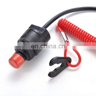 1Pc New Universal Boat China Outboard Stop Switch Suppliers High Quality Engine Kill Switch Motor Kill Stop Safety Tether