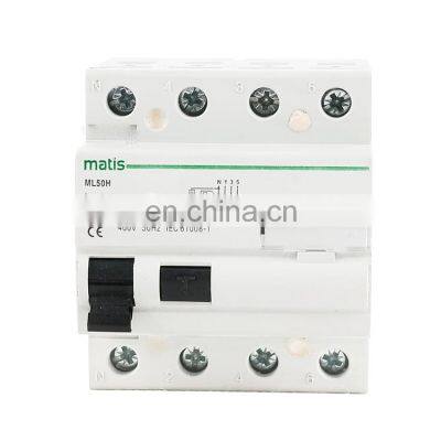 Durable Professional RCCB ML50H-4P 240/415V 60HZ Residual Current Device Circuit Breaker RCCB