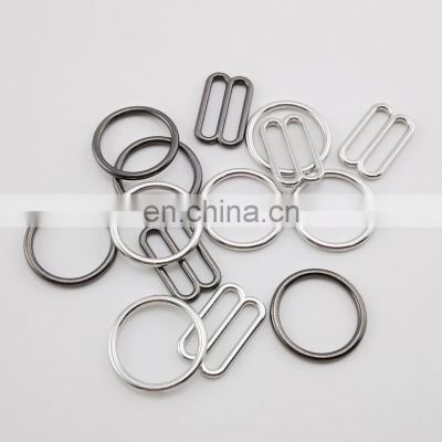 Coated Adjuster Glide 8mm Bra Swimwear Metal Ring And Slider