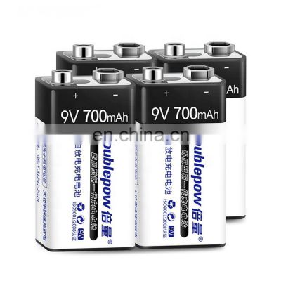 High Capacity 700mAh Recharge Universal Rechargeable 9v lithium li ion battery