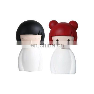 Creative cartoon craft art living room entrance soft decoration festival birthday gift female resin doll ornaments