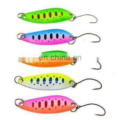 Amazon 4cm 5g Small Wonderful Speckle Color with Spot  Fishing Tackle Bait 5g Spoon For Trout Bass