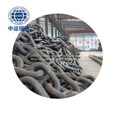 120mm Black Painted floating wind power platform  studless link anchor chain