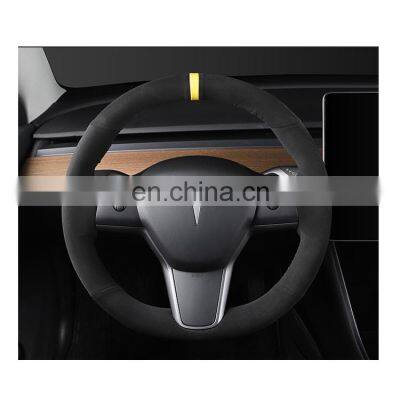 Corium materials car steering wheel Steering Wheel covers for Tesla modle 3 y