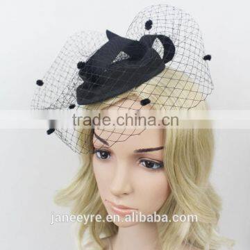 New Design Women 100% Wool Felt Hat/Chuch Hat With Veil photo-3