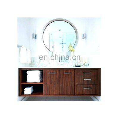Double Modern Makeup Wooden Bathroom Vanity Cabinets With Mirror Lights photo-5