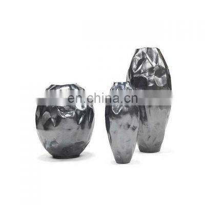 black nickle metal flower pots