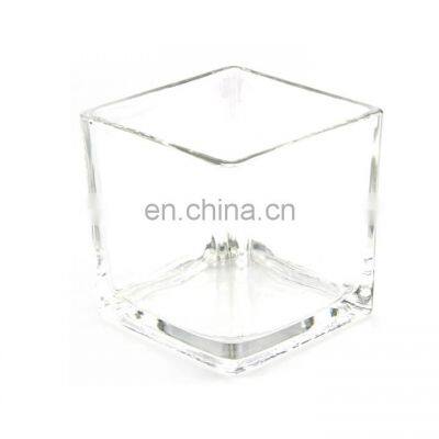 Top Selling Square Shape Tall Glass Vase