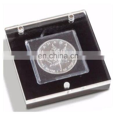 Clear Acrylic Coin Display Case Square Acrylic Coin Display Frame With Screw Holder photo-5