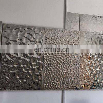 4x8 304 316l 430 colored pvd coating brushed super mirror polished finish water ripple stainless steel plate decorative sheet