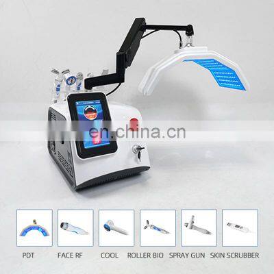 Multifunction Aqua Oxygen Jet Peeling Skin Rejuvenation 7 Color Led Light Therapy Skin Whitening Machine