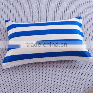 100%cotton Wholesale Price Quilted Bed Sheet Blue and White Stripe Vintage Pillow Case photo-5