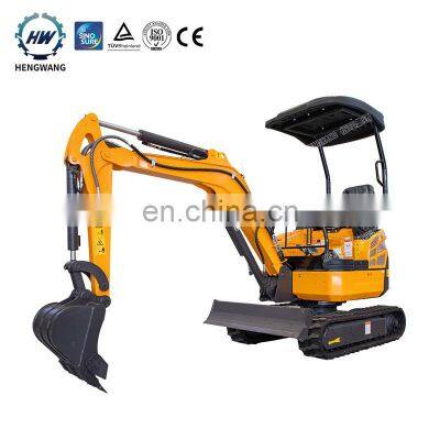 Hengwang Micro Mini Excavator With Excavator Hammer Attachments Thumb Buckets For Excavators