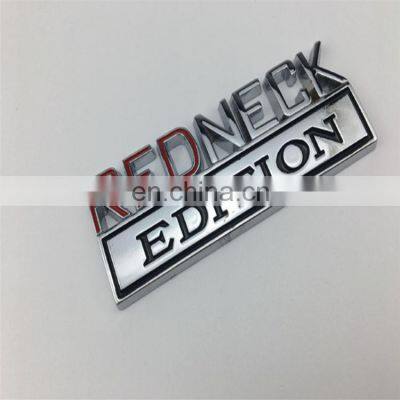 Zinc Alloy Metal 3D Red Black Custom Car Sticker Metal Chrome Car Emblem