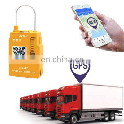 Smart GPS Container Truck Cargo Location Tracking Padlock Geofencing Jointech Security Electronic Seal Lock GPS Tracker photo-4