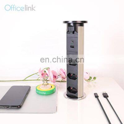 Motorized Kitchen Pop up Socket With Brazil Power Strip and USB AC Charger photo-2