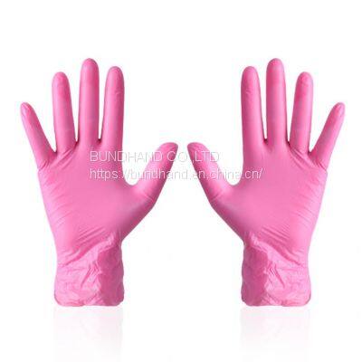 Smooth Touch Purple Color Powder Free Disposable Vinyl and Nitrile Blend Gloves photo-2