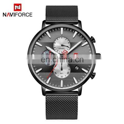 NAVIFORCE NF9169 Men Quartz Watch Simple Luxury Fashion Waterproof Mesh Watches For Mens On Sale photo-3