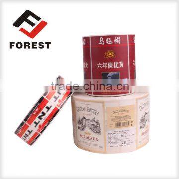 Custom roll adhesive sticker printing, decorative blank labels