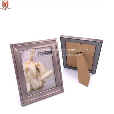 Wholesale PS Plastic Photo Frame Glossy Metallic Photo Frame Table Stand Photo Frame Home Decorative Picture Frame photo-3