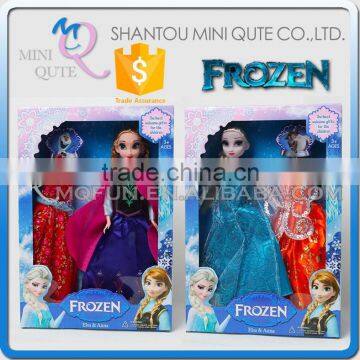 Mini Qute Kawaii movable joints Plastic cartoon Frozen doll Frozen princess anna & elsa olaf with Clothes girls children toys