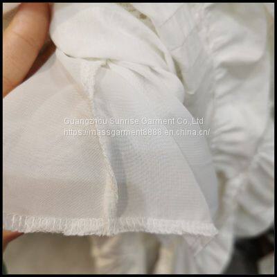 Fairy Lace Stitching Pocket Cotton Skirt~2023 Early Spring New Style European and American Style Sweet A-line Skirt photo-2