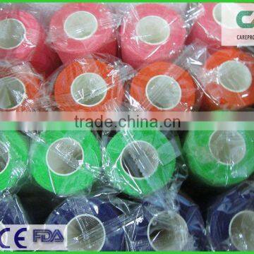 Nonwoven Cohesive / Self Adhesive Elastic Sports Tape With CE / FDA/ ISO Quality Choice