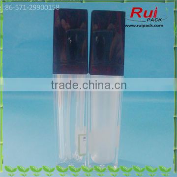 Clear square acrylic lotion bottles with black cap, matte / frosted square acrylic bottles in 15/30ml