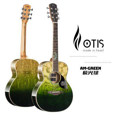 36inch Otis Small Wood Guitar Colorful Guitar AM-Green Mini Guitar Travel Acoustic Guitar Supplier