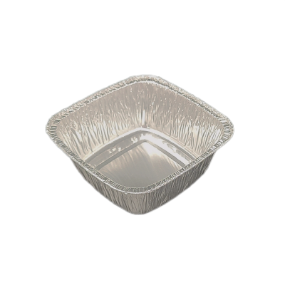 250ml Square Aluminum Foil Container Disposable Food Grade Foil Tray for Baking Roasting Takeaway
