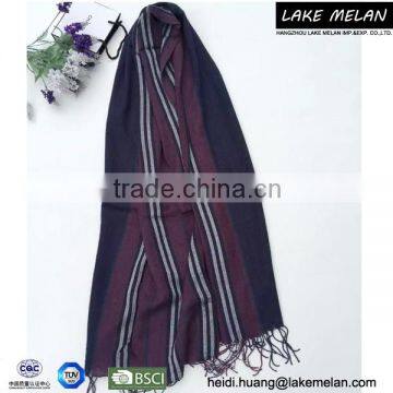 SS 16 Hot Selling Men's Woven Scarf With Striped Pattern photo-2